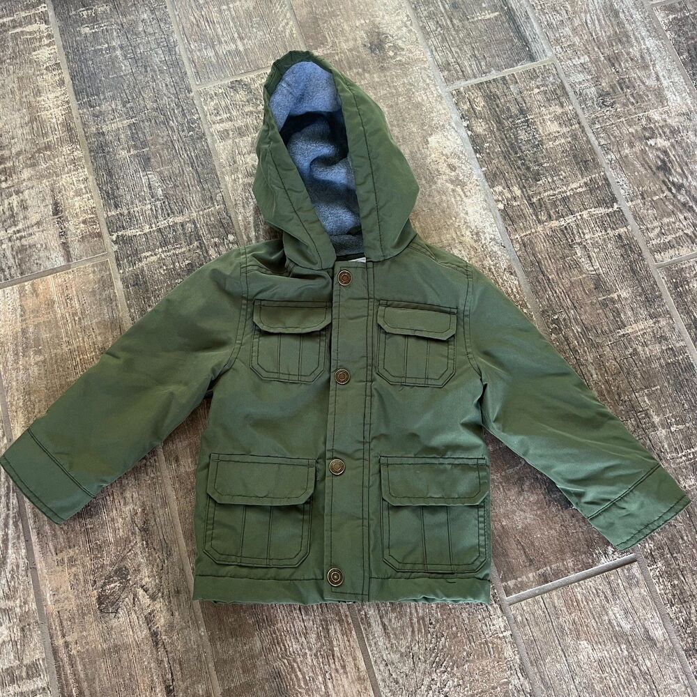 Green Fleece Lined Coat Carter's 3T